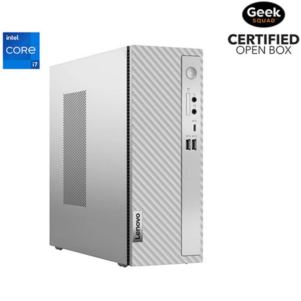 Boîte ouverte - Ordinateur de bureau IdeaCentre 3i de Lenovo - Gris nuage (Core i7-14700 d'Intel/RAM 16 Go/SSD 1 To/Windows 11)