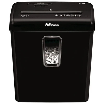 Déchiqueteuse Powershred à coupe croisée de 6 feuilles de Fellowes (P-30C)