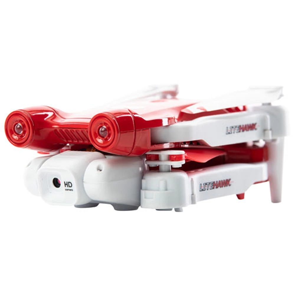 Drone HD Ally de LiteHawk avec caméra - Rouge/Blanc