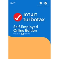 TurboTax Self Employed édition en ligne 2024 (PC/Mac) - 12 déclarations