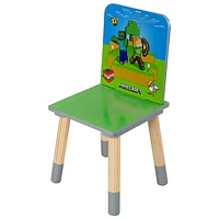 Ensemble 3 pièces avec table et chaises pour enfants Minecraft - Vert/Bleu