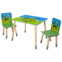 Minecraft 3-Piece Kid's Table and Chair Set - Green/Blue