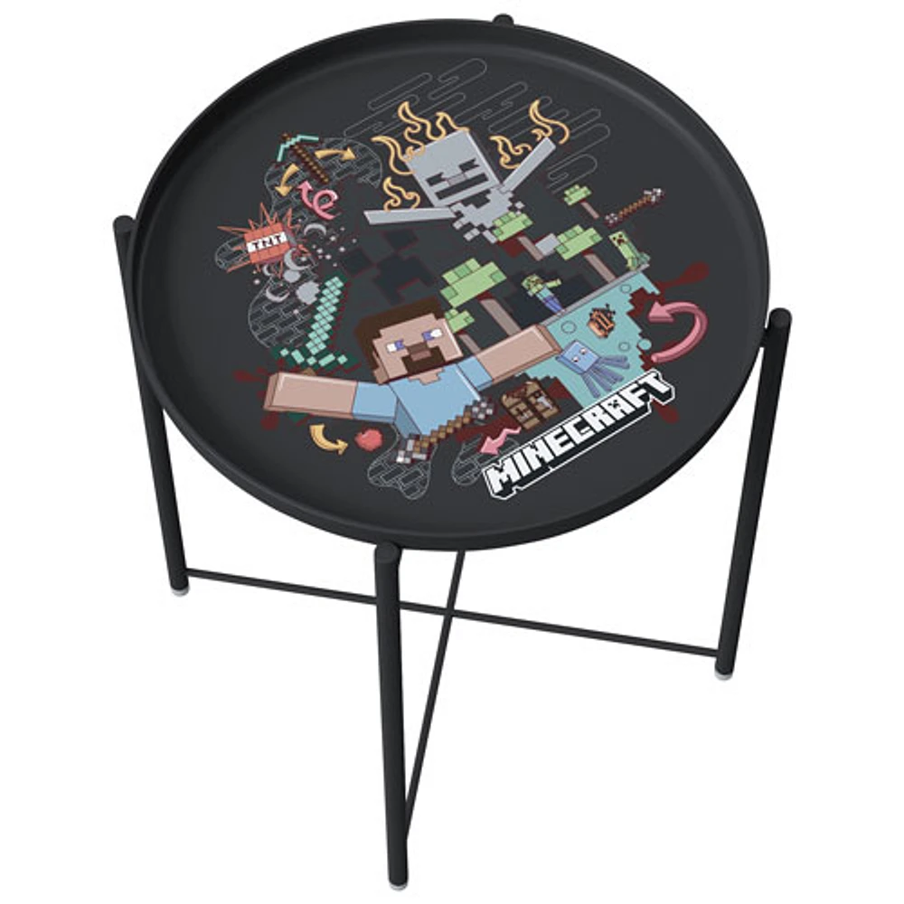 Minecraft Side Table with Removable Tray - Multi-Colour