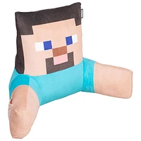 Minecraft Steve Backrest Pillow - Blue/Brown/Beige