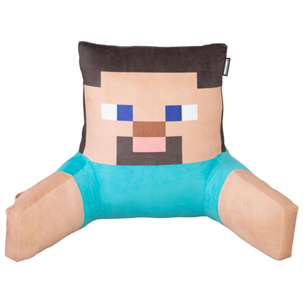 Minecraft Steve Backrest Pillow - Blue/Brown/Beige