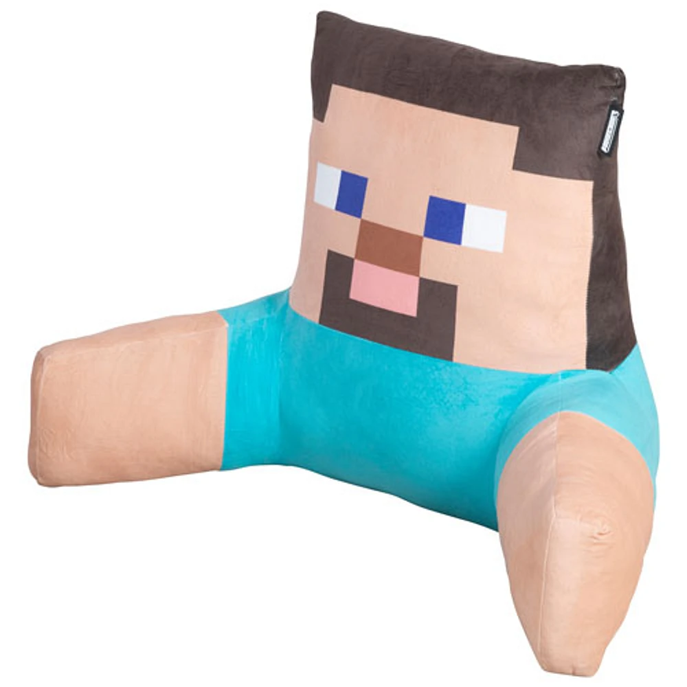 Minecraft Steve Backrest Pillow - Blue/Brown/Beige