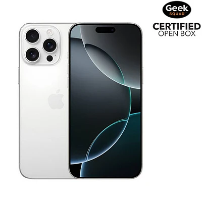 Boîte ouverte - iPhone 16 Pro Max de 512 Go d'Apple - Titane blanc - Déverrouillé
