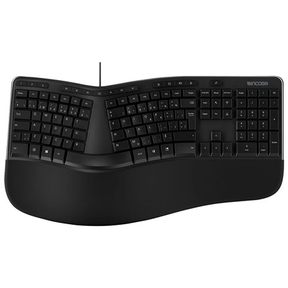 Incase Designed by Microsoft Ergonomic Keyboard - Black - French