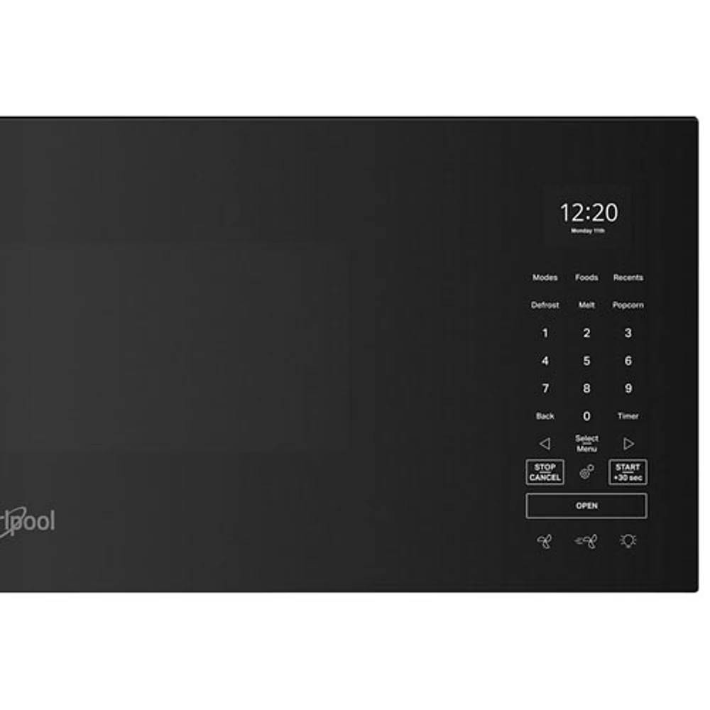 Four à micro-ondes à hotte intégrée de Whirlpool - 1,1 pi³ - Noir