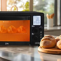 ZIA 12-in-1 Airwave Air Fry Toaster Oven - 0.78 Cu.Ft./22L - Black