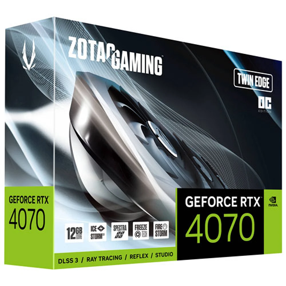 ZOTAC Gaming GeForce RTX 4070 Twin Edge OC DLSS 3 12GB GDDR6 Video Card