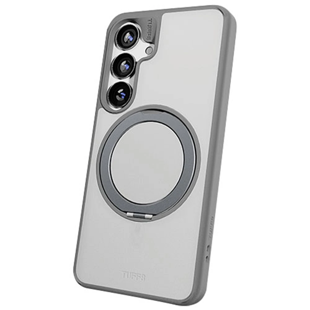 Étui robuste Glide360 Qi2 TUFF8 pour Galaxy S25 - Gris