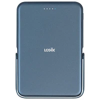 Chargeur portable PD 20 W 5000 mAh Piston Power Stance de LOGiiX avec MagSafe et support - Bleu minuit