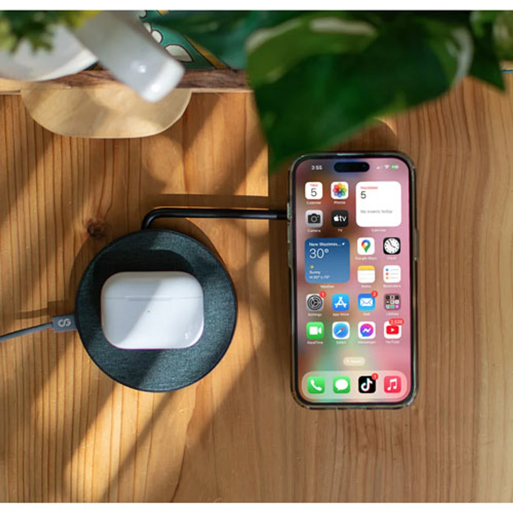 LOGiiX 2-in-1 Foldable Qi2 Wireless Charging Stand with MagSafe (LGX-13880) - Black