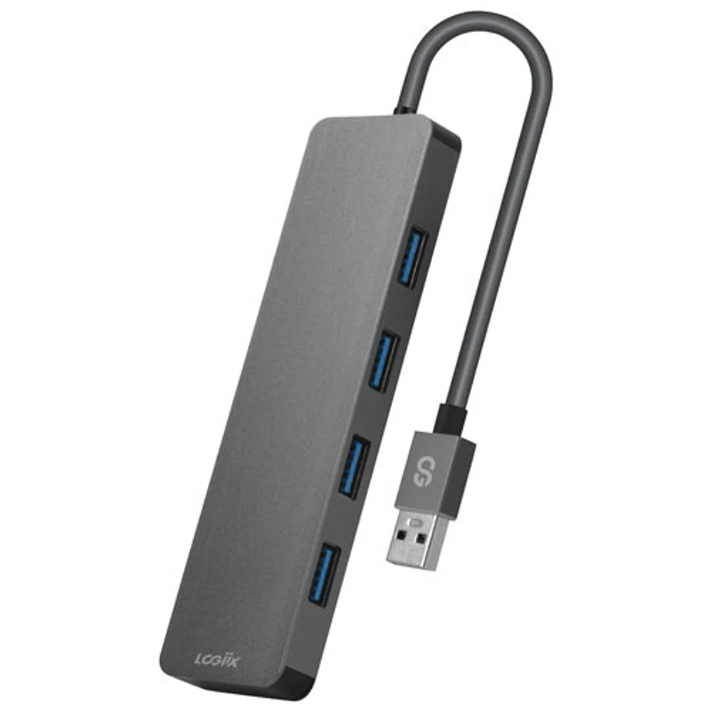 LOGiiX 4-Ports USB 3.0 Hub (LGX-13699) - Graphite Grey