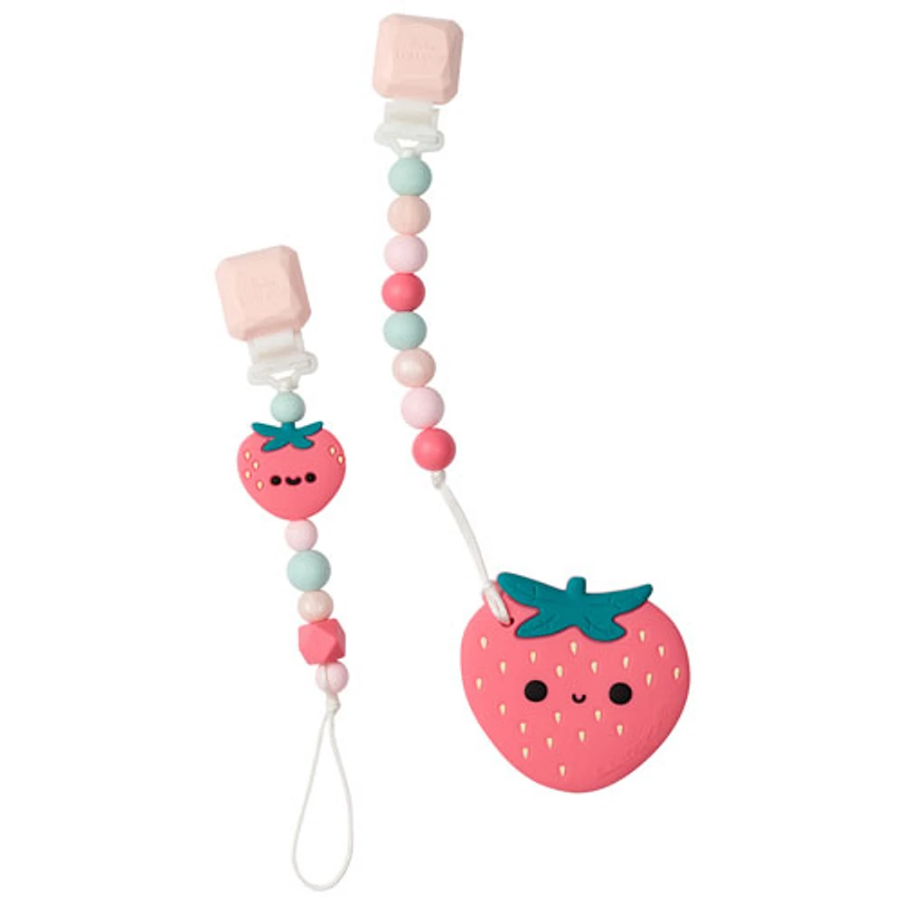 Loulou Lollipop Strawberry Darling Clip Teether Bundle (PL003)