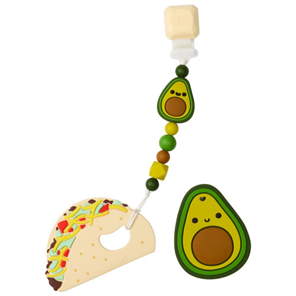 Loulou Lollipop Avocado & Taco Soothing Teether Bundle (PL007)