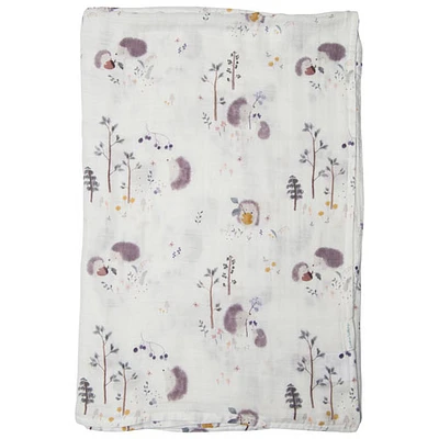 Loulou Lollipop Hedgehogs Muslin Swaddle Blanket