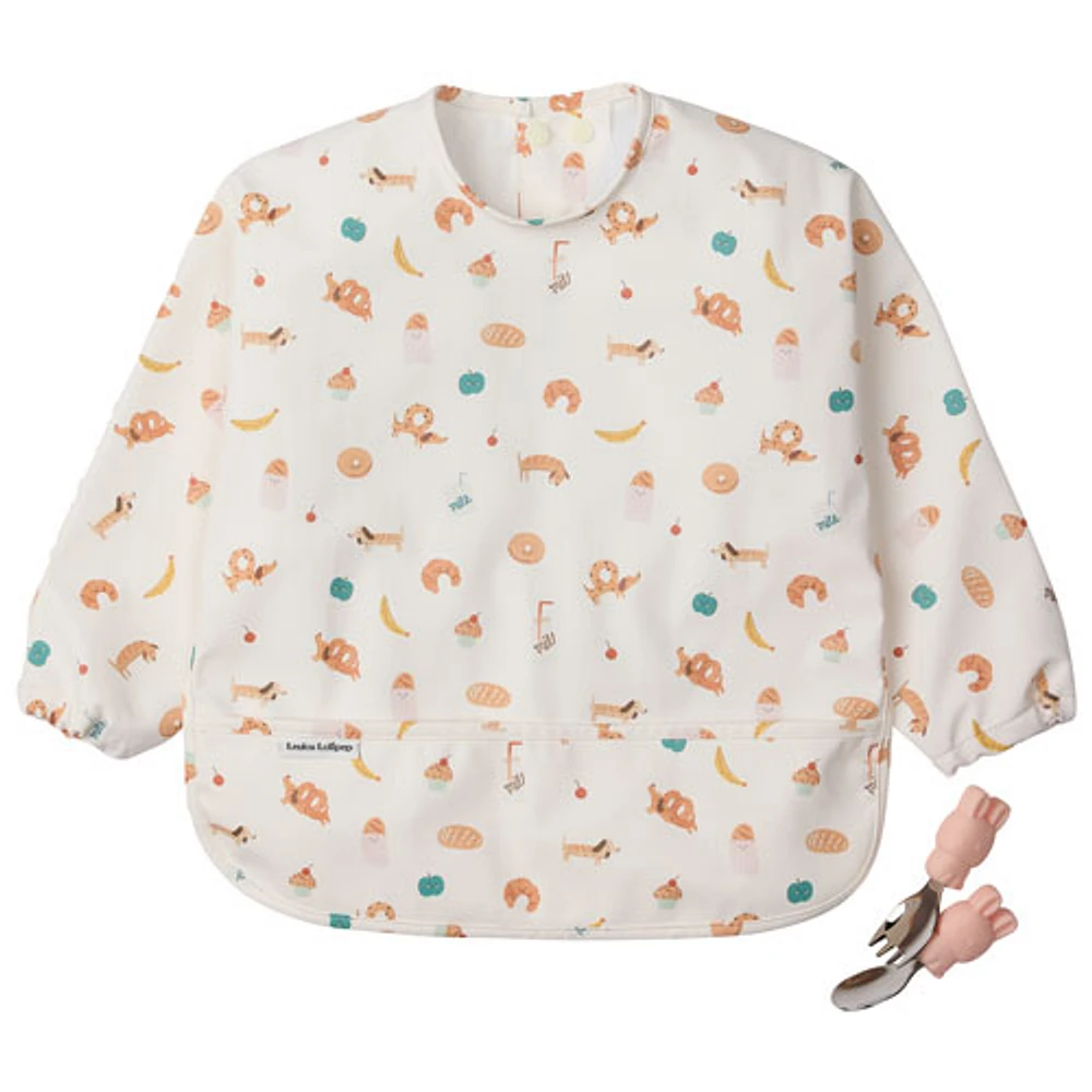 LouLou Lollipop Bunny Long Sleeve Bib and Learning Set (ET012)