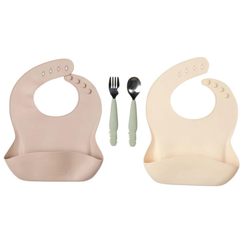 LouLou Lollipop Alligator Kids Utensil and Bibs Set (ET004)