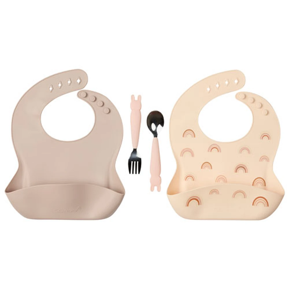 LouLou Lollipop Bunny Kids Utensil and Bibs Set (ET005)