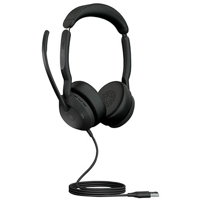 Jabra Evolve2 50 On-Ear Noise Cancelling Bluetooth Headphones - Black