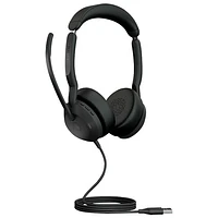 Jabra Evolve2 50 On-Ear Noise Cancelling Bluetooth Headphones - Black