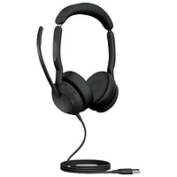 Jabra Evolve2 50 On-Ear Noise Cancelling Bluetooth Headphones - Black