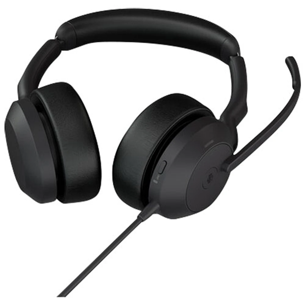Jabra Evolve2 50 On-Ear Noise Cancelling Bluetooth Headphones - Black