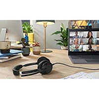 Casque d'écoute Bluetooth à suppression du bruit Evolve2 50 de Jabra - Noir