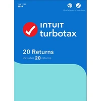 TurboTax 2024 (PC) - 3 utilisateurs - 20 déclarations - Anglais - Téléchargement numérique