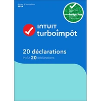 TurboImpôt 20 Déclarations 2024 (PC) - 3 User - 20 Returns - French - Digital Download