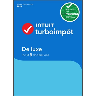 TurboImpôt De luxe 2024 (PC) - 3 utilisateurs - 8 déclarations - Français - Téléchargement numérique