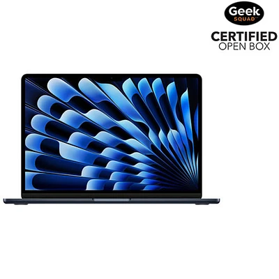 Open Box - Apple MacBook Air 13.6" w/ Touch ID (Fall 2024) - Midnight (Apple M3 / 24GB RAM / 512GB SSD) - En