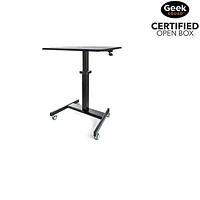 Open Box - Startech Mobile Standing Desk-Portable Sit Stand Ergonomic Height Adjustable Cart on Wheels