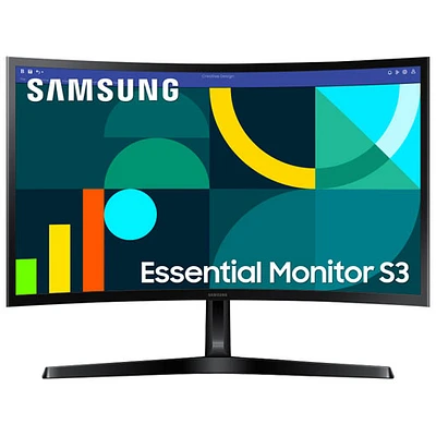 Samsung Essential S3 27" FHD 100Hz 4ms GTG Curved VA LED Monitor (LS27D368GANXZA) - Black