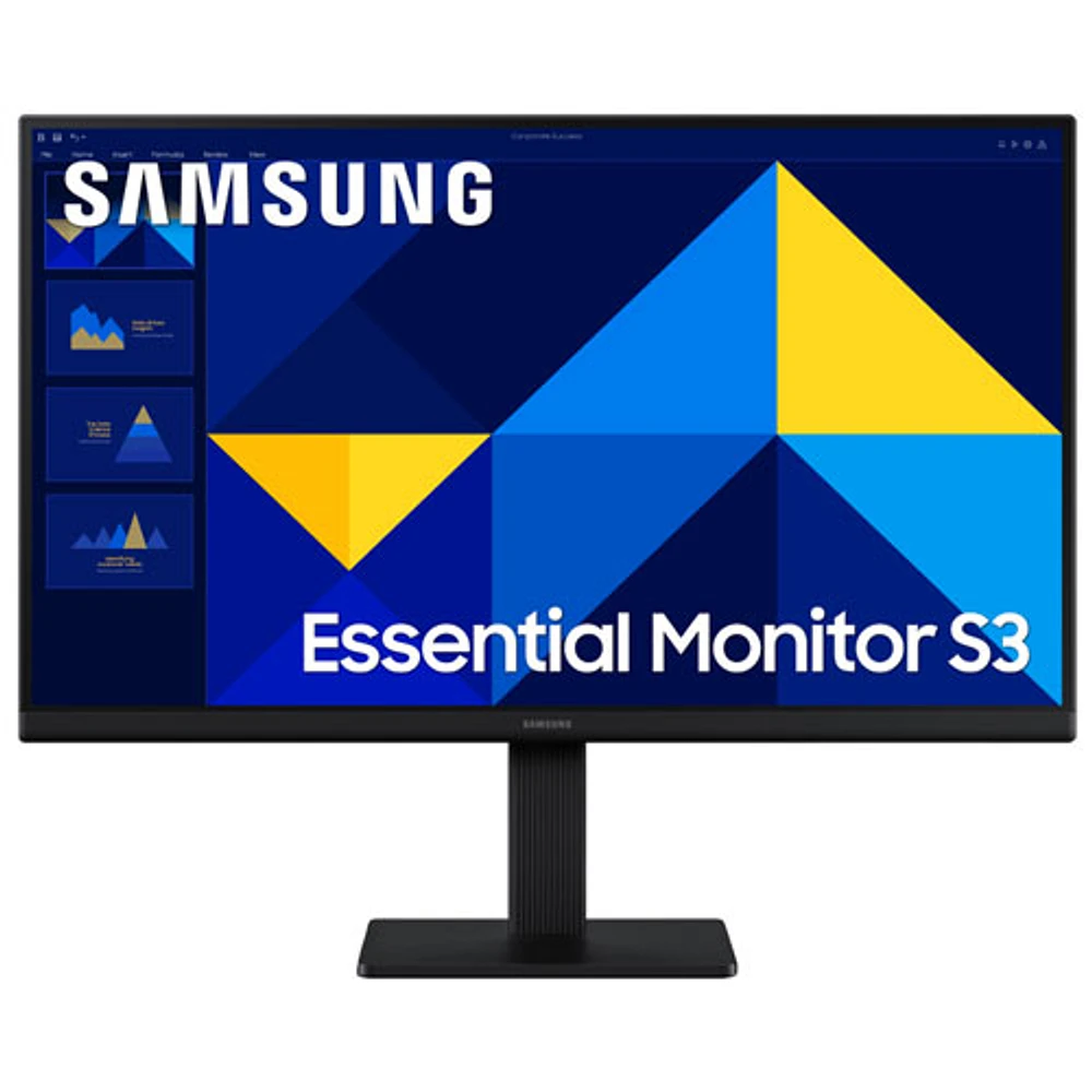 Moniteur DEL IPS AV HD intégrale GTG 5 ms 100 Hz Essential S3 de 27 po de Samsung (LS27D300GANXZA) - Noir