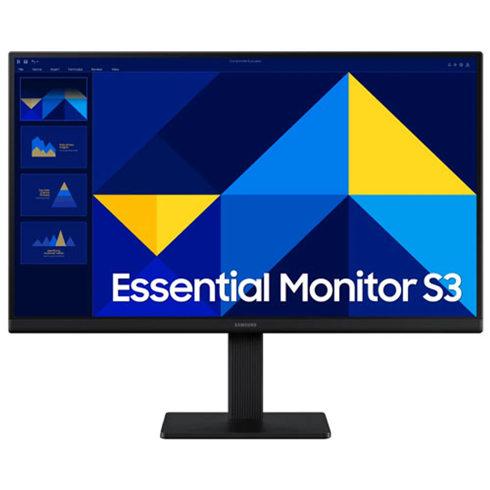 Moniteur DEL IPS AV HD intégrale GTG 5 ms 100 Hz Essential S3 de 27 po de Samsung (LS27D300GANXZA) - Noir
