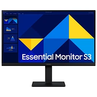 Moniteur DEL IPS AV HD intégrale GTG 5 ms 100 Hz Essential S3 de 27 po de Samsung (LS27D300GANXZA) - Noir