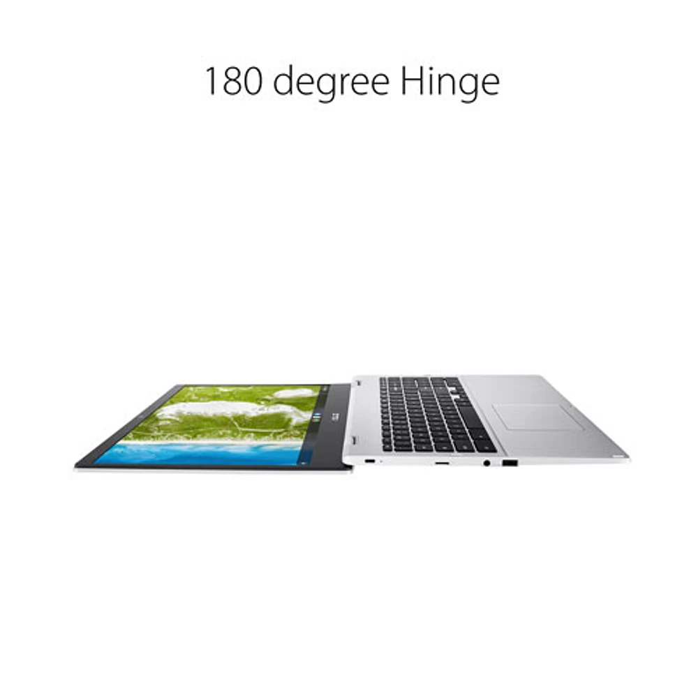 Chromebook de 15,6 po CX1500 d'ASUS - Argenté transparent (Celeron N4500 d'Intel/RAM 8 Go/SSD 128 Go/ChromeOS)