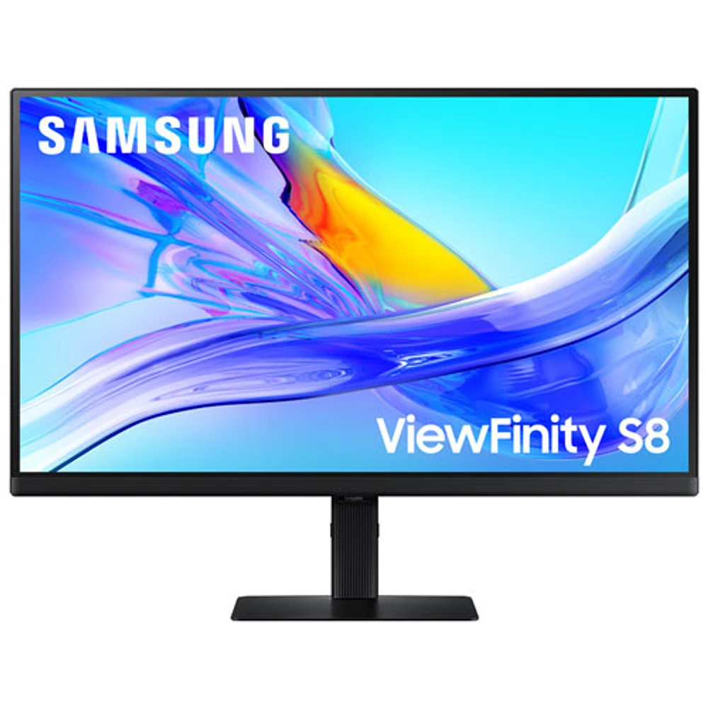 Moniteur DEL IPS Ultra HD 4K 60 Hz de 27 po ViewFinity S8 de Samsung avec temps de réponse gris à gris de 5 ms (LS27D802UANXGO) - Noir