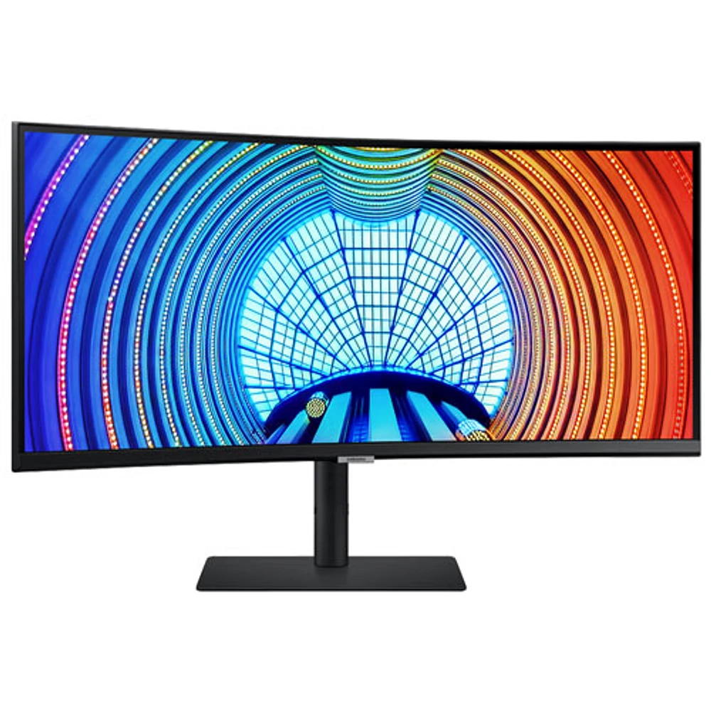 Moniteur FreeSync DEL incurvé VA QHD 100 Hz de 34 po de Samsung avec temps de réponse gris à gris de 5 ms (LS34A650UBNXGO) - Noir