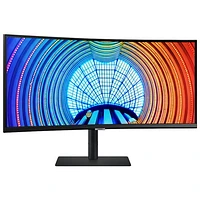 Moniteur FreeSync DEL incurvé VA QHD 100 Hz de 34 po de Samsung avec temps de réponse gris à gris de 5 ms (LS34A650UBNXGO) - Noir