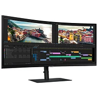 Moniteur FreeSync DEL incurvé VA QHD 100 Hz de 34 po de Samsung avec temps de réponse gris à gris de 5 ms (LS34A650UBNXGO) - Noir