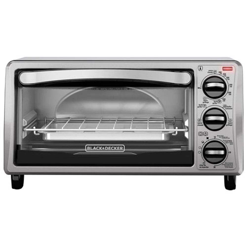 Black & Decker 4-Slice Toaster Oven - Silver/Black