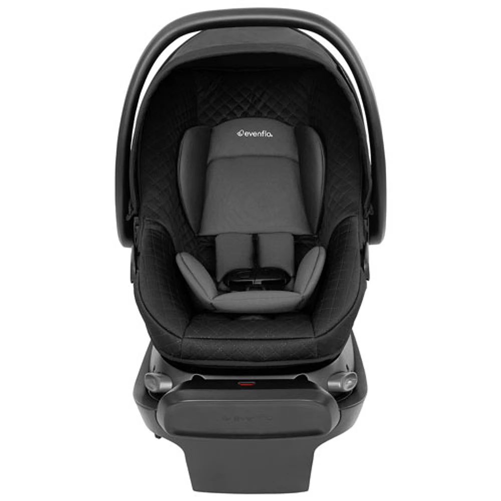 Système de voyage Omni Ultra d'Evenflo avec siège d'auto rotatif pour bébé Revolve180 LiteMax NXT - Caviar noir