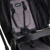 Système de transport Modular Pivot avec siège d'auto de bébé LiteMax d'Evenflo - Gris décontracté