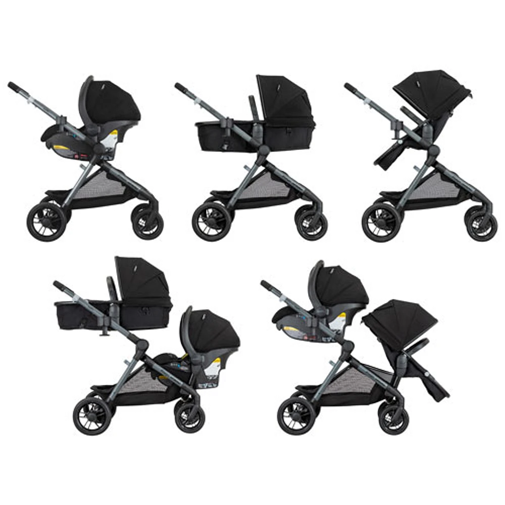 Evenflo Pivot Xpand Modular Travel System with LiteMax Infant Car Seat - Ayrshire Black