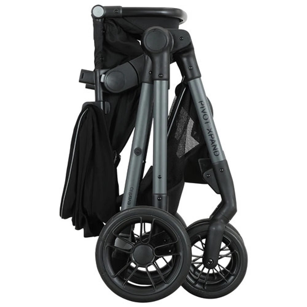 Evenflo Pivot Xpand Modular Travel System with LiteMax Infant Car Seat - Ayrshire Black