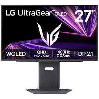 LG UltraGear 27” QHD 480Hz 0.03ms GTG OLED LED DP 2.1 G-Sync/FreeSync Premium Pro Gaming Monitor (27GX790A-B) – Purple Grey